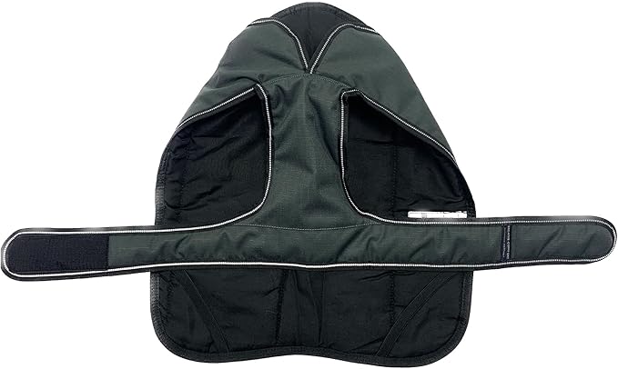 PetRageous 7303CGS Juneau Waterproof Cold Weather Dog Coat with Full Chest Coverage Leash Opening 11-Inch Long Heavyweight Jacket for Small Breeds and Puppies, Charcoal Grey