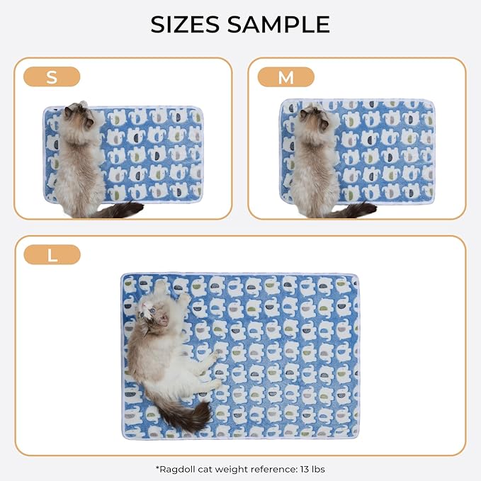 2 Pack 3 Blankets Super Soft Fluffy Premium Cute Elephant Pattern Pet Blanket Flannel Throw for Dog Puppy Cat Blue/Pink/Yellow Small(23x16 inch)