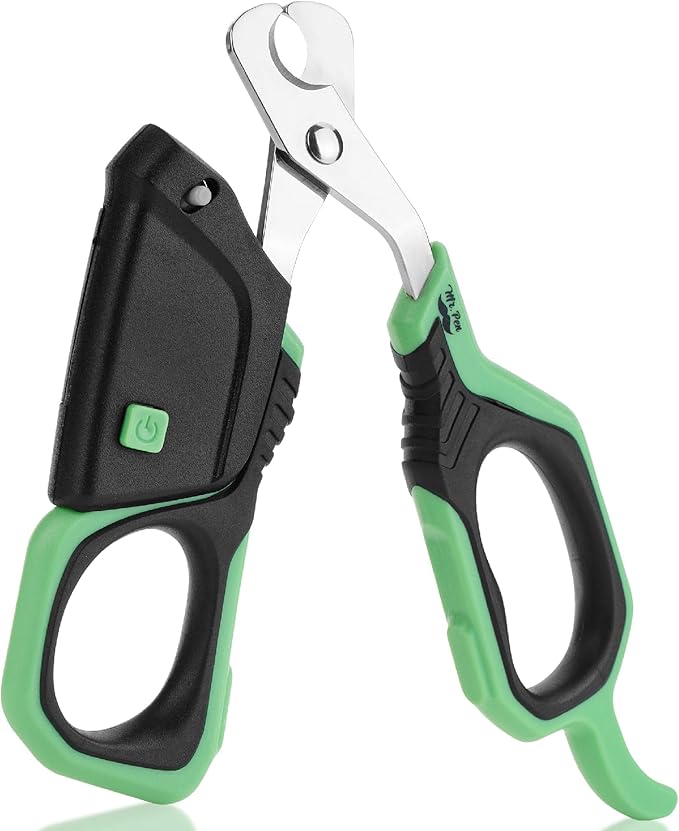 Mr. Pen- Cat Nail Clipper with Adjustable LED Light, Green Cat Nail Trimmer, Cat Claw Clippers, Cat Clippers for Nails, Pet Nail Clippers, Kitten Nail Clipper, Small Dog Nail Clipper Cat Claw Trimmer