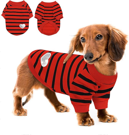 Queenmore Large Dog Shirt,Soft Breathable Dog Shirt for Dogs Cats Boy Girl,Pet Clothes for All Season,Breathable Lightweight Pet Tshirt for Frenchie, Dachshund, Yorkie