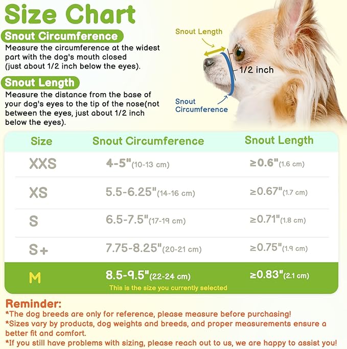 Mayerzon Short Snout Dog Muzzle for Small Medium Dogs, Soft & Sturdy Fabric, Anti Excessive Biting Chewing, Suits Schnauzer Bully Boxer Puppy for Grooming Vet Visits Walk, Allows Drinking(Black, M)