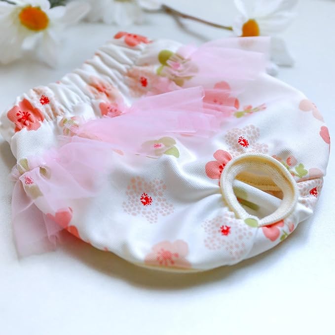 Dog Reusable Diapers Female Comfortable Reusable Dog Diapers for Girl Dog Diapers for Heat Dog Period Panties Girl Dog Diapers Washable Puppy Diapers Breathable Pet Physiological Pants Pink Flower M