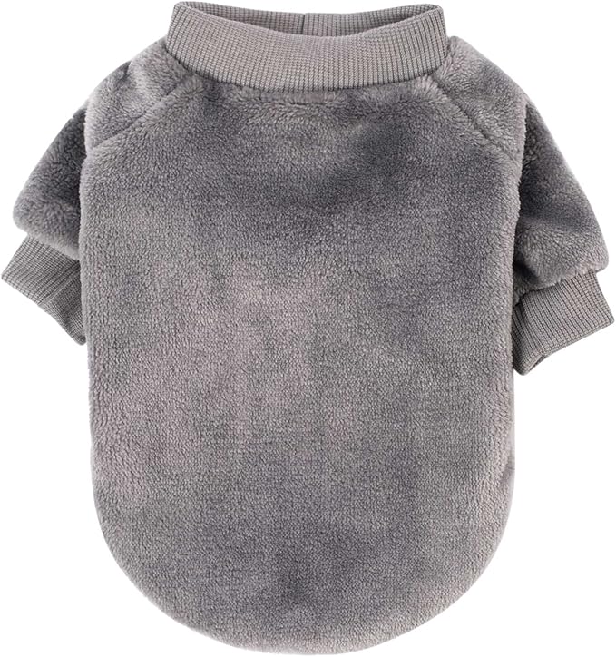 FabriCastle Dog Sweater, 3-Pack Dog & Cat Clothes, Ultra Soft and Warm Pet Jackets XXS XS for Small Dogs Boy & Cats, Winter Pet Apparel Costumes, Puppy Outfits (Grey,Blue,Dark Blue, X-Small)