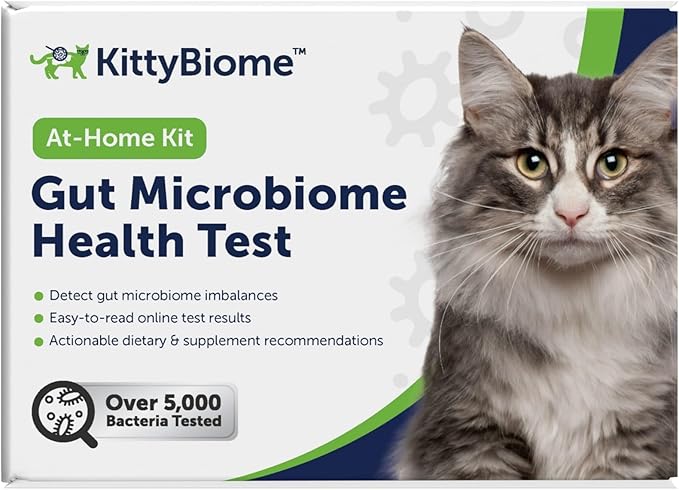 AnimalBiome Cat Gut Health Test – KittyBiome At Home Stool Testing Kit, Feline Fecal Analysis for Digestive Issues, Diarrhea & Allergy Insights w/Personalized Report & Custom Plan (Cats in US)