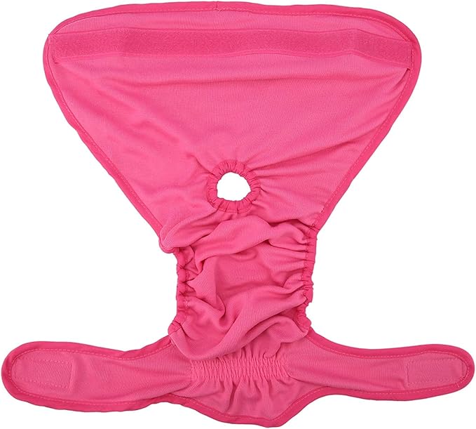 Dog Physiological Pants – Premium Polyester Underwear for Female Dogs | Adjustable & Comfortable Sanitary Diaper | Pink M, Suitable for (XS)