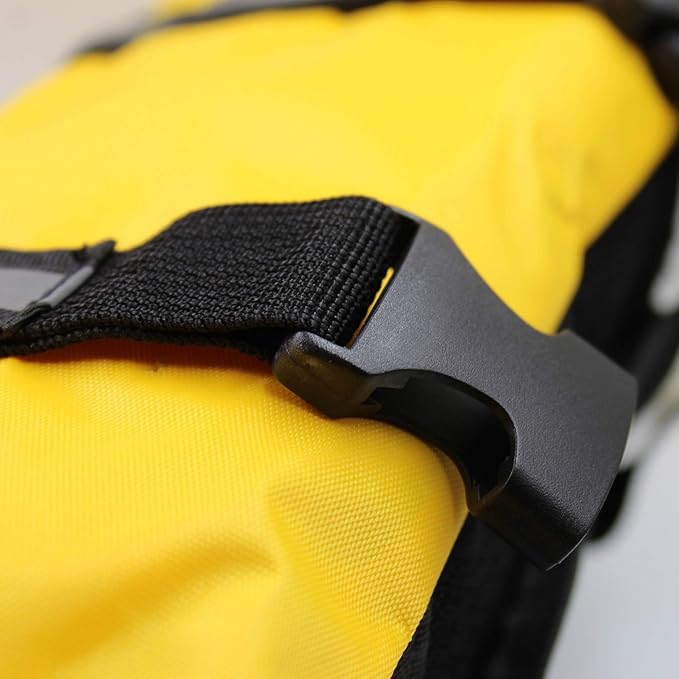 Dog Life Jacket Easy-Fit Adjustable Belt Pet Saver Swimming Safety Swimsuit Preserver with Reflective Stripes for Doggie (M, Yellow)