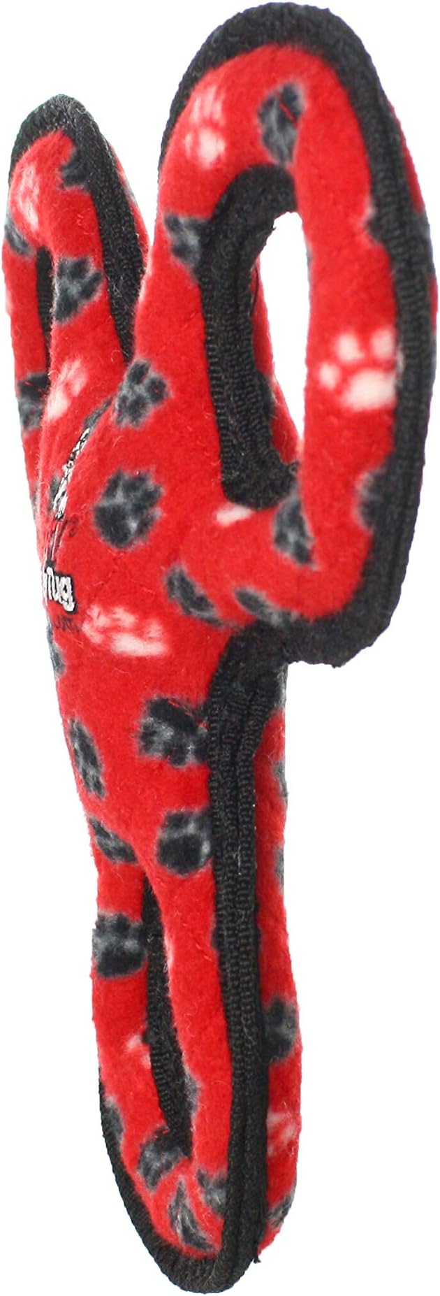 TUFFY - World's Tuffest Soft Dog Toy - Junior 3 Way Tug - Squeakers - Multiple Layers. Made Durable, Strong & Tough. Interactive Play (Tug,Toss & Fetch). Machine Washable & Floats (Red 2 Pack)