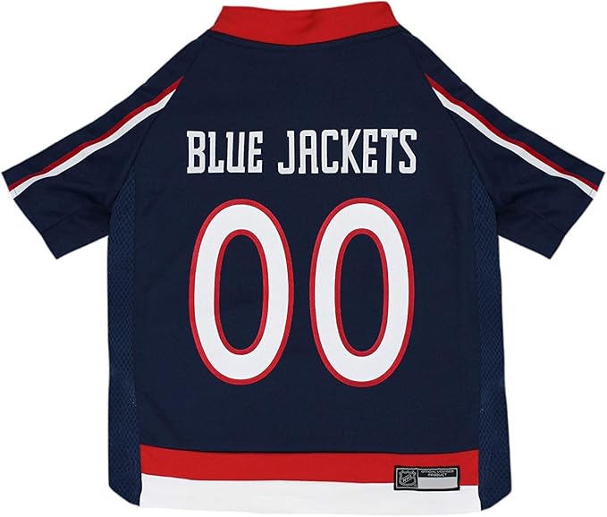 Pets First NHL Columbus Blue Jackets Jersey for Dogs & Cats, X-Large. - Let Your Pet Be A Real NHL Fan!