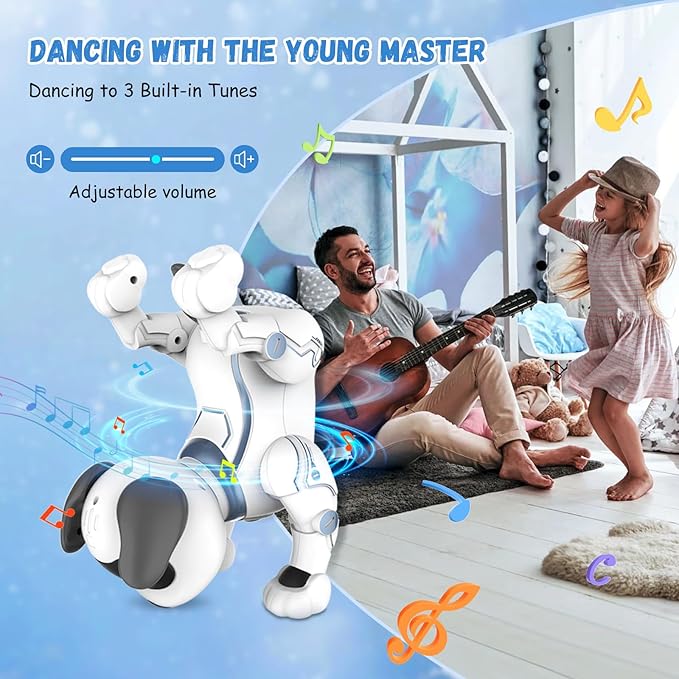 Robot Dog Toys for Kids, Remote Control Stunt Programmable Robot Puppy Toy Dog Interactive with Commands Sing, Dance, Bark, Walk Electronic Pet Dog for Boys Girls Gifts