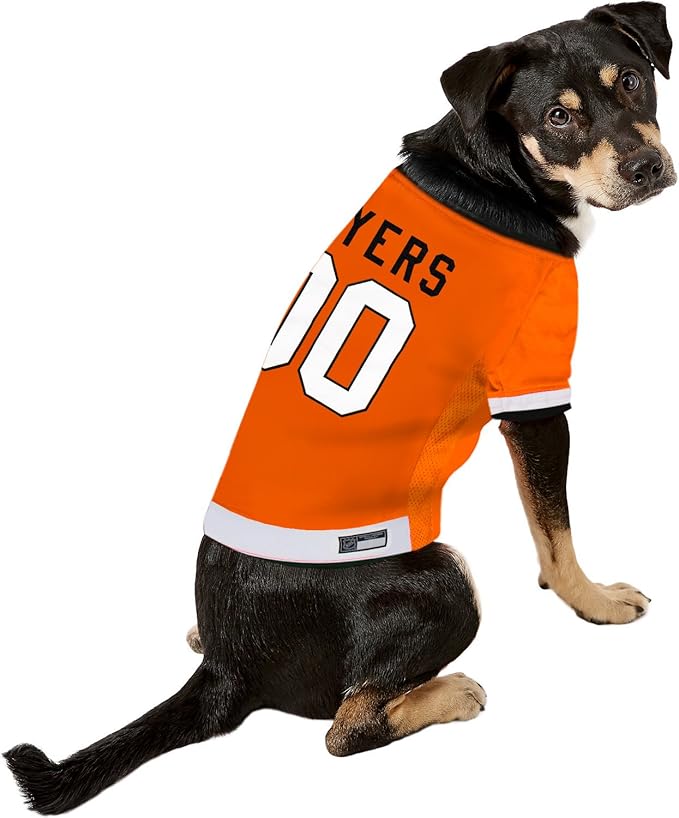 NHL Philadelphia Flyers Jersey for Dogs & Cats, Medium. - Let Your Pet Be A Real NHL Fan!