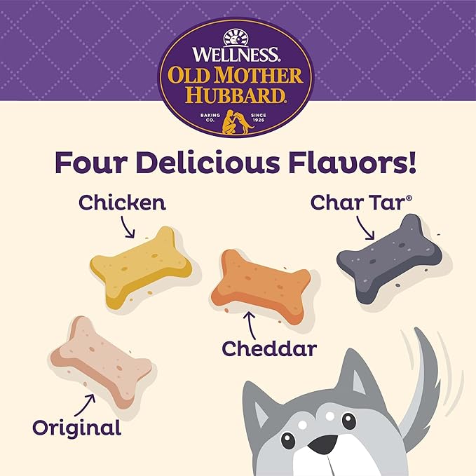 Old Mother Hubbard Wellness Original Mix Dog Biscuits, Natural, Training Treats, Four Flavors, Small Size, (20 Ounce Bag)