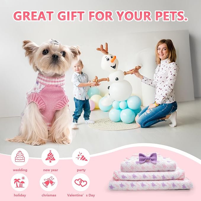 Small Medium Dog Sweater, Soft Breathable Knit Pet Clothes for Spring Transition, Lightweight Pink Puppy Outfit for Pug, Frenchie, Corgi, Cute Doggy Apparel for Spring Walks (Pink, XL)
