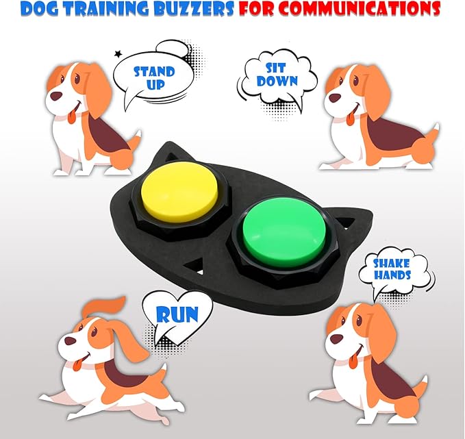 Recordable Button, Dog Training Buttons for Communication, Game Buzzers, Talking Button, Upgraded Version 30 Second Custom Recordable, Easy Button, Material Safety