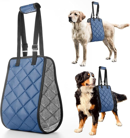 Adjustable Dog Sling Dog Lift Harness for Large Dogs, Hind Leg Support Portable Soft Lift Support and Rehab Harness for Weak Rear Legs, for Senior, Injured, Disabled and After Surgery Dogs Large