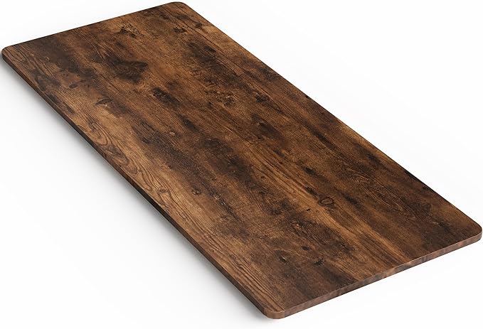 VIVO Rustic Vintage Brown Universal 71 x 30 inch Solid One-Piece Table Top for Standard and Sit to Stand Height Adjustable Home and Office Desk Frames, DESK-TOP71N