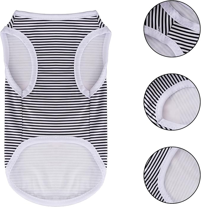 choyaxo 4pcs Dog Shirts Sleeveless Printed Pet Vest for Chiuahaha Small Dogs Kitten Spring Summer