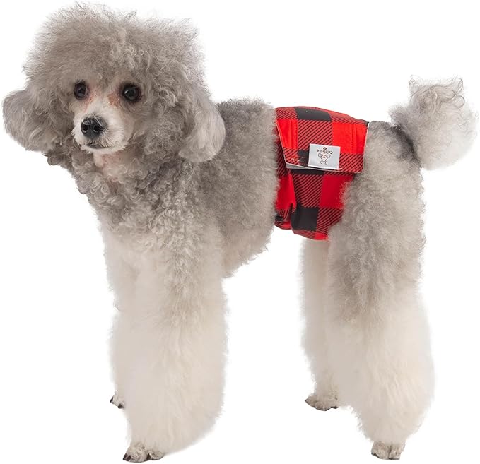 CuteBone Dog Diapers Male Washable Belly Band for Male Dogs Wraps 3pcs a Pack DM27L