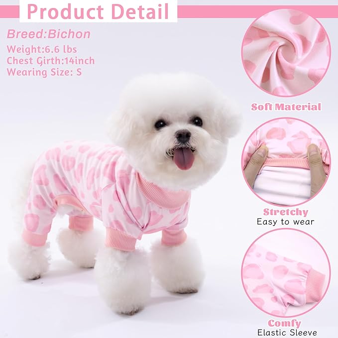 XPUDAC Matching Dog and Owner Clothes Dog Pajamas for Small Medium Dogs Stretchable Pet Onesies, Owner and Doggie Pjs are Sold Separately, XL
