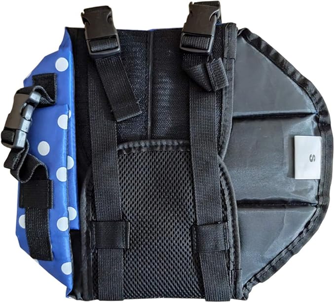 Dog Life Jacket Easy-Fit Adjustable Belt Pet Saver Swimming Safety Swimsuit Preserver with Reflective Stripes for Doggie (L, Speckle and Blue)