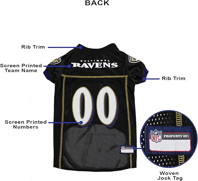 NFL BALTIMORE RAVENS DOG Jersey, X-Small