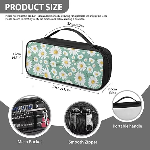 Gomyblomy Daisy Print Stethoscope Case for Nurse and Doctors, Fit for Classic III, Lightweight II S.E, Cardiology IV Diagnostic, Acoustica Deluxe Stethoscopes, Travel Stethoscope Bag