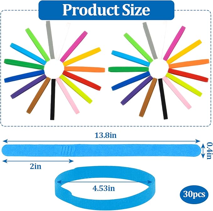 30 PCS Puppy Whelping Collars,Newborn Pet Collars,Soft Adjustable ID Bands,Puppy ID Collars for Newborn Pet Dog Cat