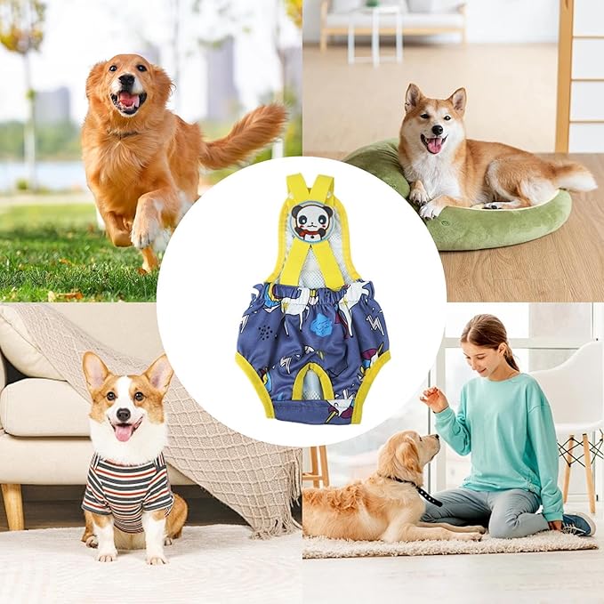 Pet Diaper,Washable Pants with Suspender | Reusable Doggie Diaper,for Home Apartment Indoor Outdoor Travel Car Crate Kennel Yard Park Beach Camping