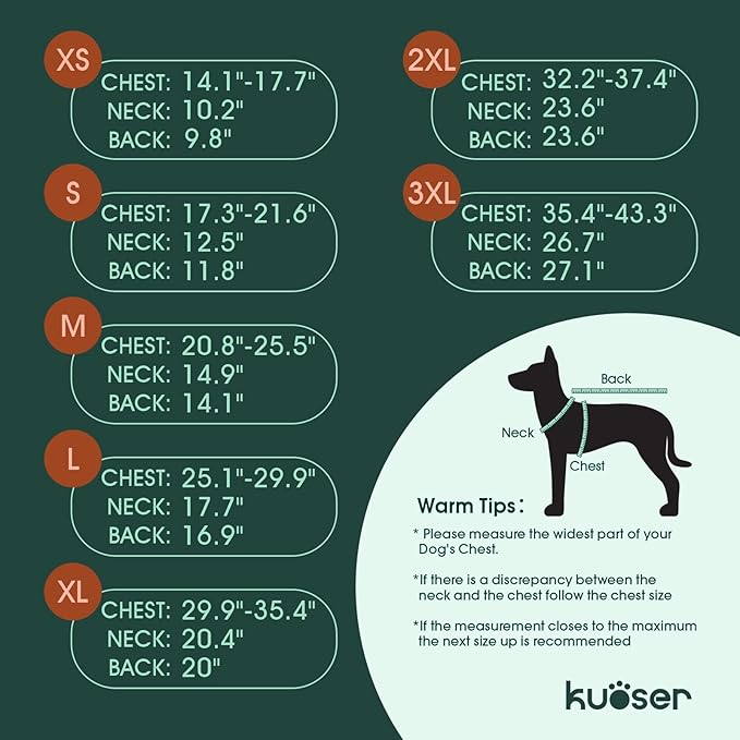 Kuoser Dog Puffer Jacket Warm Dog Coat for Small Dogs, Windproof Reflective Pet Padded Vest Cold Weather Clothes Puppy Snowsuit with Hook & Loop Coats, Easy On/Off, Red S