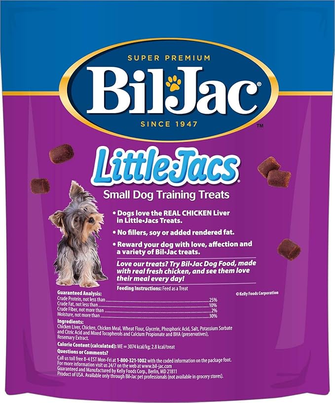 Bil-jac Little Jacs Small Dog Treat - Chicken Liver - 10 Oz (Pack of 4)