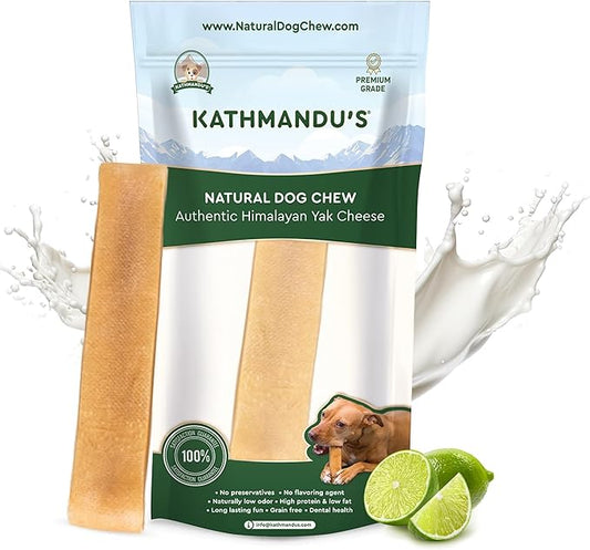 Authentic Himalayan Yak Cheese for Dogs - Mega (Pack of 1) - Sourced from Pristine Himalayan Foothill, Rawhide-Free, NO preservatives