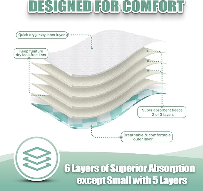 wegreeco Washable Female Dog Diapers Highly Absorbent Reusable Diapers for Dog in Heat Period Diapers, 3 Pack (Checkerboard Green, Black, Coffee, X-Large)