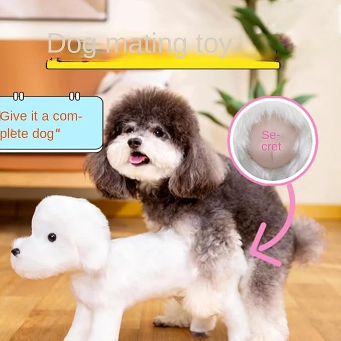 Male Dog Simulation Mating Toy, for Male Estrus Dog Small Dogs Plush Dog Toy, Anxiety Relief Dogs Toy Gift for Dog Lovers,White,13cm
