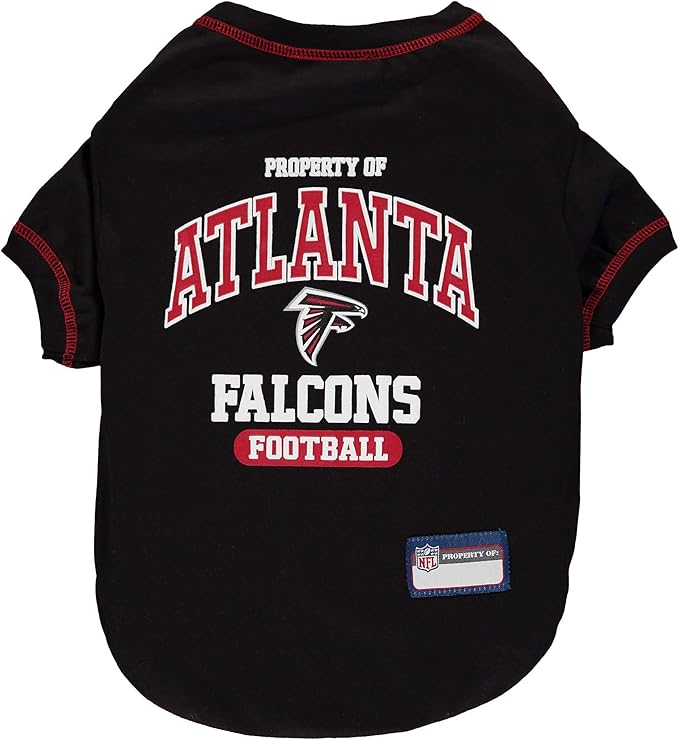 NFL Atlanta Falcons Dog T-Shirt for Pets, Size X-Small. Officially Licensed Pet Shirt with Team Logo, Soft Stretchable Comfort Fit Apparel for Dogs & Cats