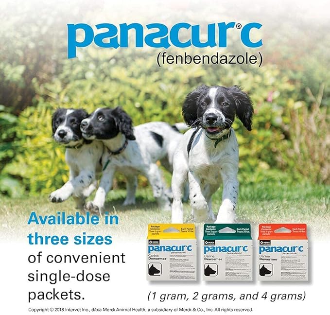 Panacur C Canine Dewormer Dogs 1 (3 Packets) Gram Each Packet Treats 10 lbs (Fivе Расk, Yellow)