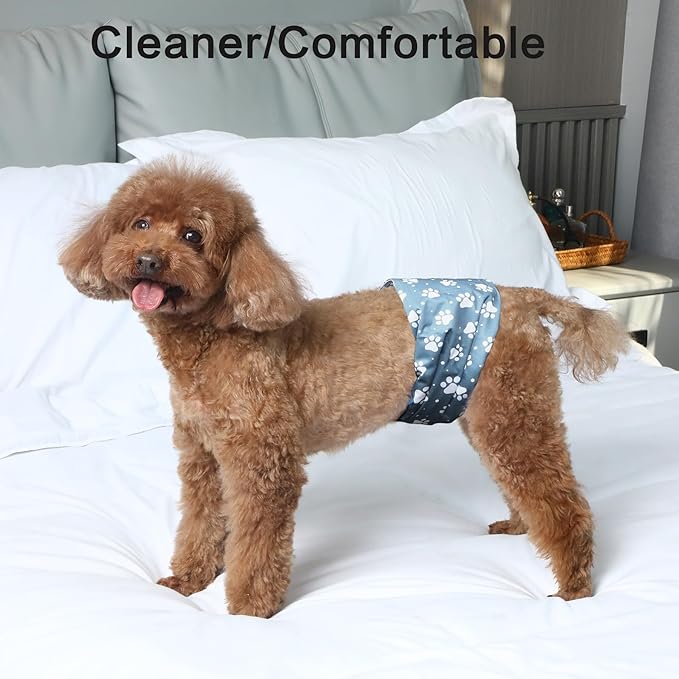 Reusable Dog Belly Bands for Male Dogs Diapers,5 Pack Premium Washable Dog Diapers Male Doggie Nappies Wrap,XL
