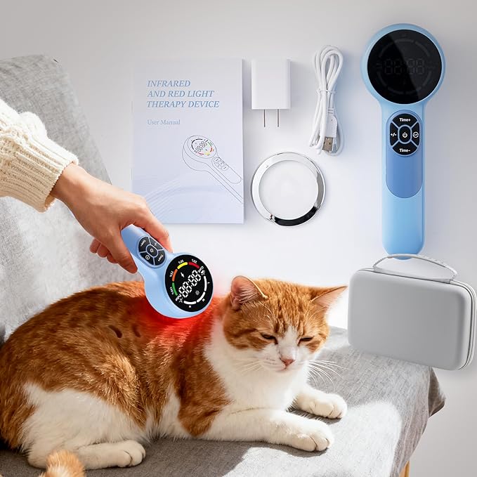 24 Diodes Pet Cold Laser Therapy Device for Dogs, Near Red Light Therapy for Cat Joint, 650nm*16+808nm*8, Muscle Relax and Pain Relief, Horse Infrared Machine at Home Accelerate Healing Equine Hip