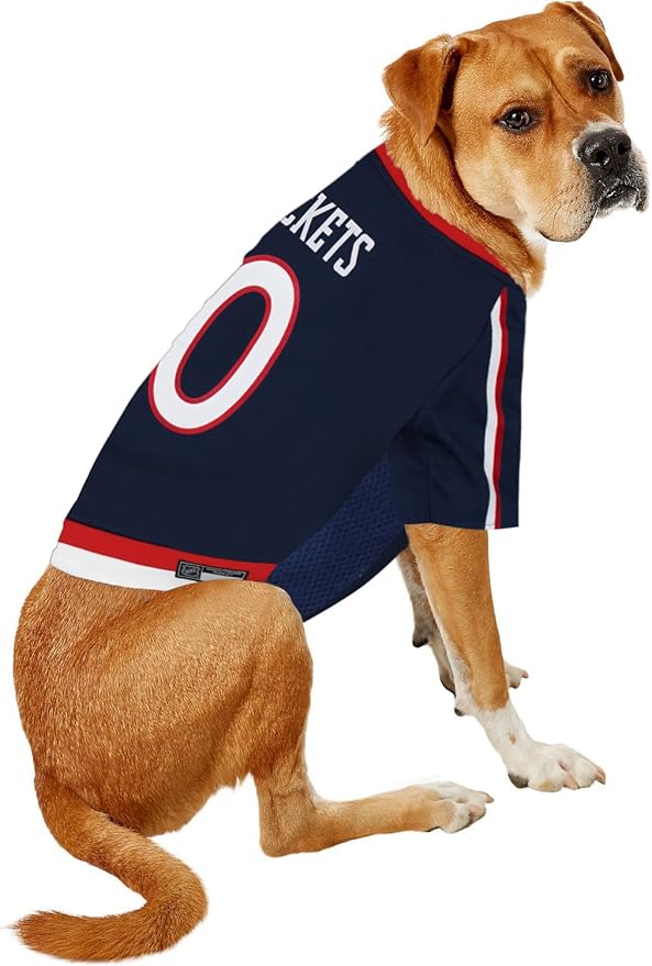 Pets First NHL Columbus Blue Jackets Jersey for Dogs & Cats, Medium. - Let Your Pet be a Real NHL Fan! (Pack of 2)