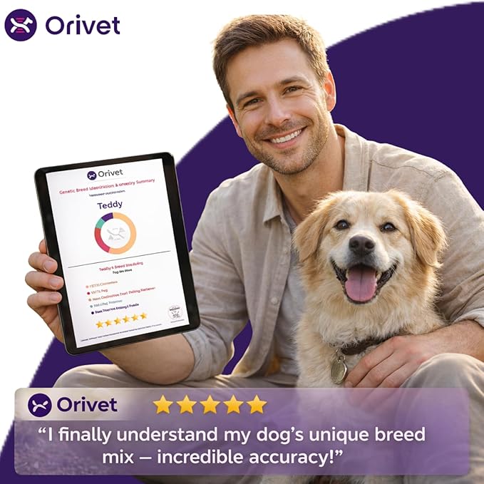 ORIVET Dog DNA Test Kit – Comprehensive Dog DNA Test Kit for Over 330+ Breed Identification | At Home Dog DNA Kit with Canine Genetic Testing & Life Plan Genopet