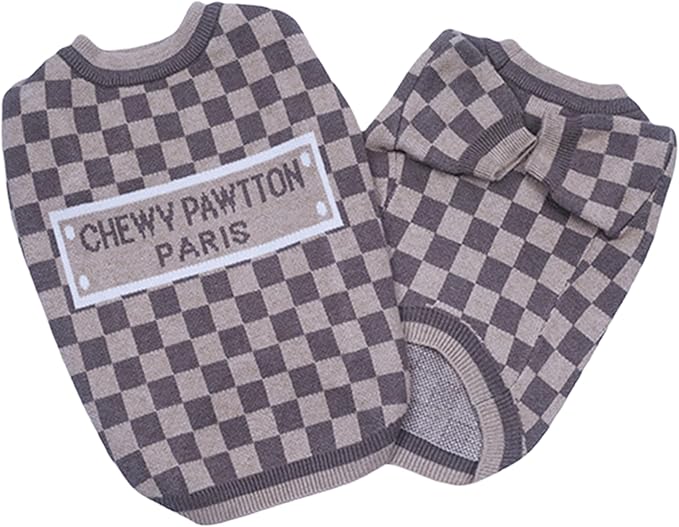 Luxury Dog Sweater – Soft Knit Designer Pet Outfit for Small Dogs & Puppies, XS–L, Stylish Warm Clothing for Yorkies, Chihuahuas, Dachshunds, Maltese, French Bulldog