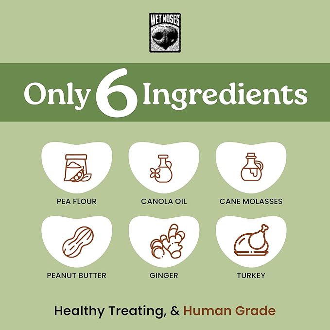 Wet Noses Organic Crunchy Dog Treats – All-Natural, Human-Grade, Non-GMO, Healthy Training & Delicious Snacks for Dogs, for All Dog Sizes & Breeds – Grilled Turkey, 14oz (2 Pack)