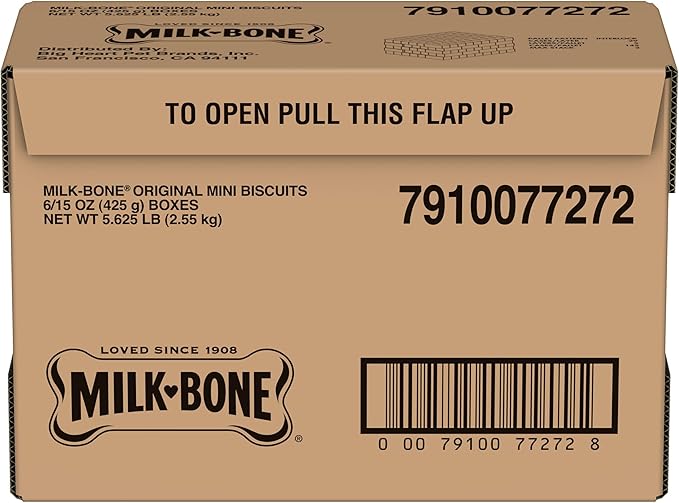 Milk-Bone Mini’s Original Biscuits, Mini Dog Treats, 15 Oz. Boxes (Pack of 6)