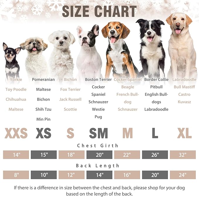 SCENEREAL Dog Pajamas for Small Dogs, Soft and Warm Puppy Sweater, Holiday Clothes Onesie, Thanksgiving Christmas Outfits for Doggie Cold Winter - Dog Jammies Pjs