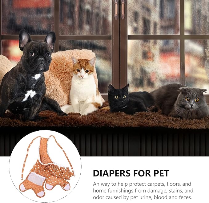 balacoo 1pc Pet Pantie for Female Dogs Comfortable Dog Diaper Panty Cute Design for Menstruation Keeps Pets Tidy for Heat Pregnancy Prevention