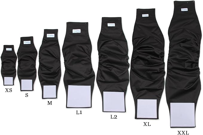 Teamoy 3 Pack Male Dog Diaper Wrap, Washable Puppy Belly Bands, Super-Absorbent and Comfortable(L1,16-20" Waist, Black)