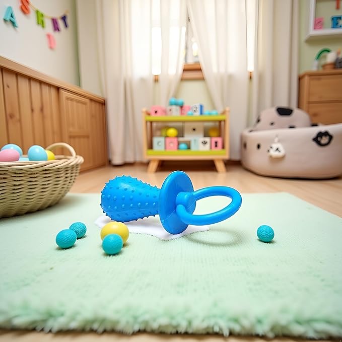 4Pcs Dog Pacifier,Chew Toys,Mini Bite Resistant Bell Shape Rubber Pacifier,Pet Dog Puppy Molar Chew Training Toy,Bell Chewing Playing Training Toys for Puppy Cat Pet Supplies