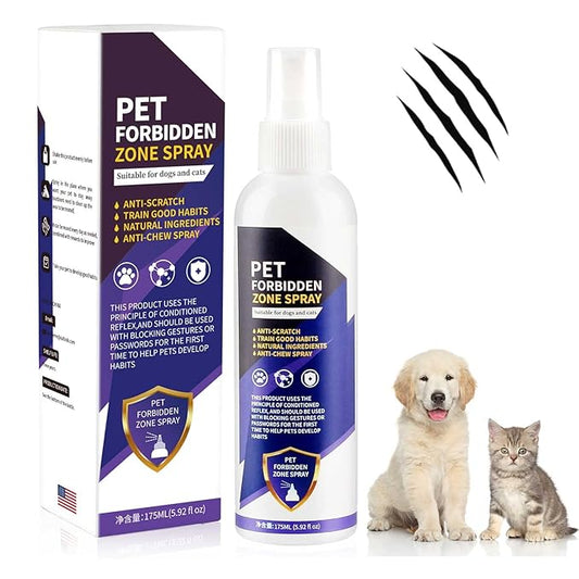 Bitter Apple Spray for Dogs to Stop Chewing, 175ML No Chew Spray for Dogs, Natural Dog Deterrent Spray for Pet Behavior Training, Indoor & Outdoor Safe, Alcohol Free/Non-Toxic/No Sting & No Smell