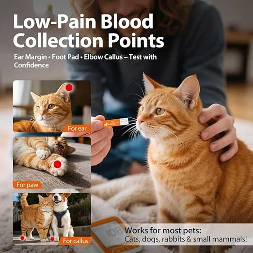 Pet Glucose 100 Test Strips & 100 Lancets(Double the Standard Supply 50) – Refill Pack for Dogs & Cats, Compatible with PawDiag Blood Glucose Monitor