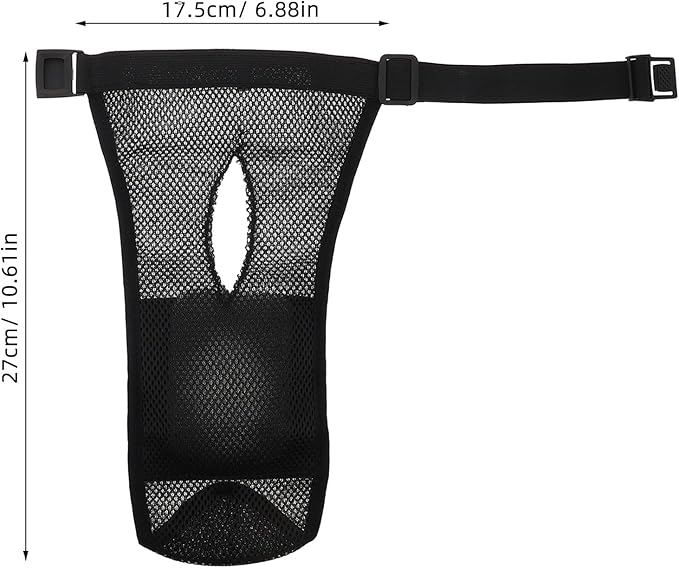 TEHAUX 2pcs Female Dog Diapers Washable Breathable Pet Menstrual Pants Adjustable Sanitary Pants for Dogs in Heat L Size 40-49cm Black Navy