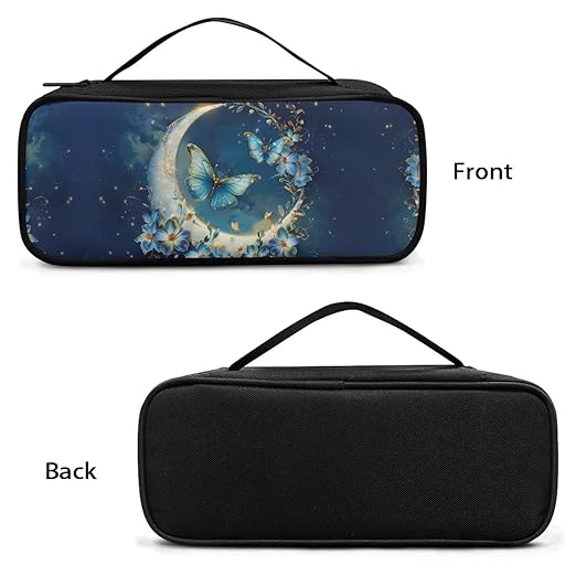 Gomyblomy Stethoscope Case Lightweight Storage Bag for Most Stethoscopes, Moon Butterfly Print Stethoscope Holder Organizer Case with Extra Room and Handle for Nurses Doctors
