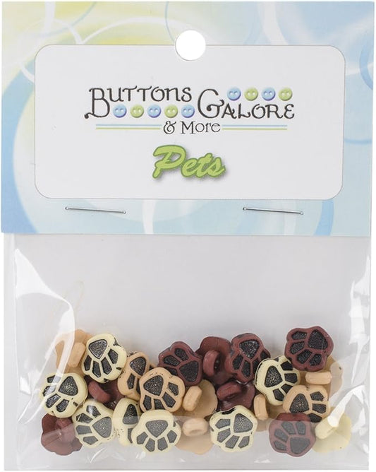 Buttons Galore Button Theme Pack, Little Paws